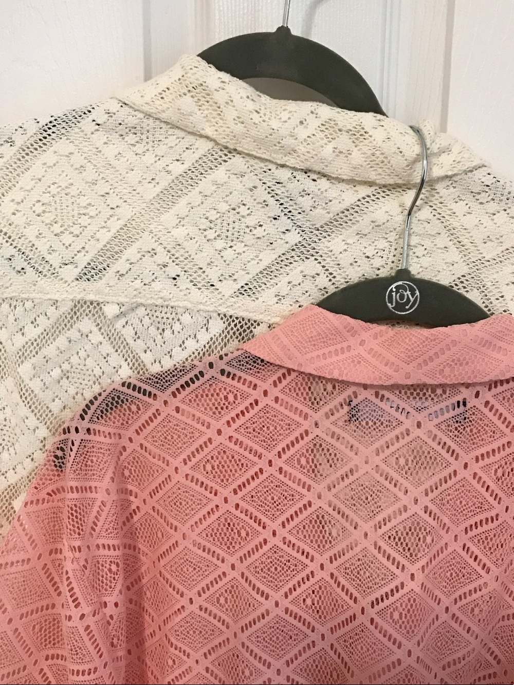 H&M/Nova Crochet Button-Front Short Sleeve Shirt - Picture 4 of 5